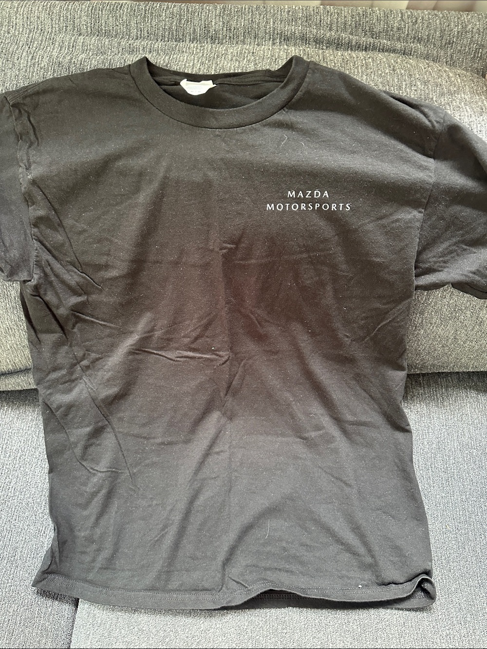 Miata fans! Mazda Motorsports Men’s Black Logo T‑Shirt sz M unisex